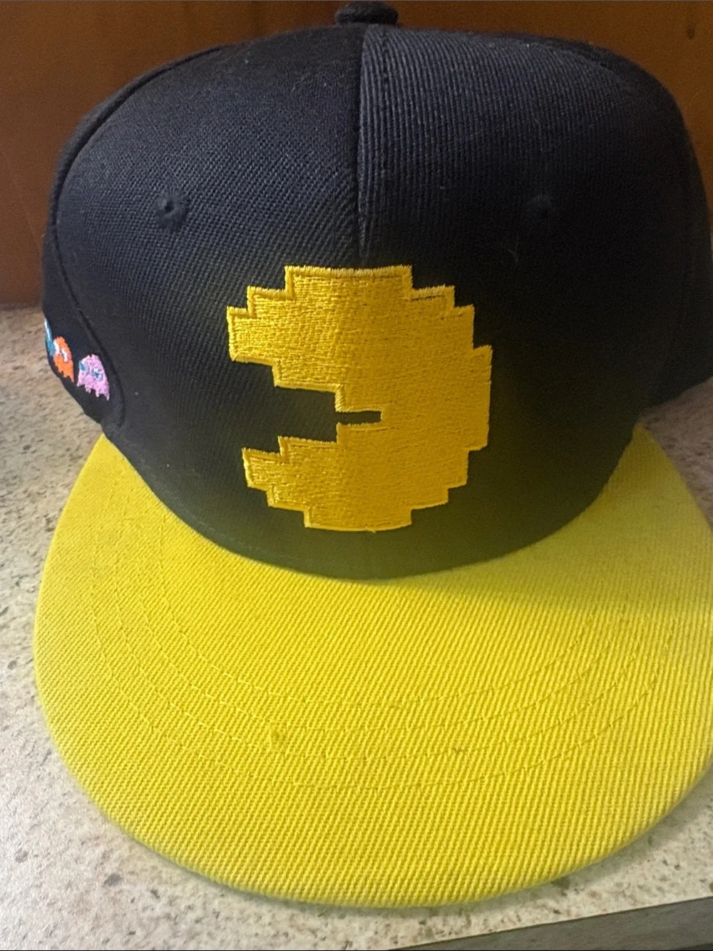 Black & Yellow Pac-Man Snapback Hat